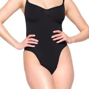 Skims Seamless Sculpt Thong Low Back Bodysuit Onyx L/XL NEW - FAST SHIP!!!